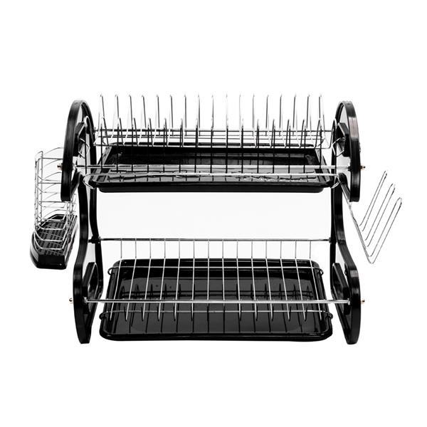 Multi Functional Black Plastic Edge Bowl Rack - My Store