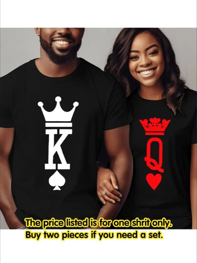 Love Valentine'S Day T-Shirt,   Couple T-Shirt, Couple Christmas, Fashion Casual T-Shirt, Short-Sleeved T-Shirt - My Store