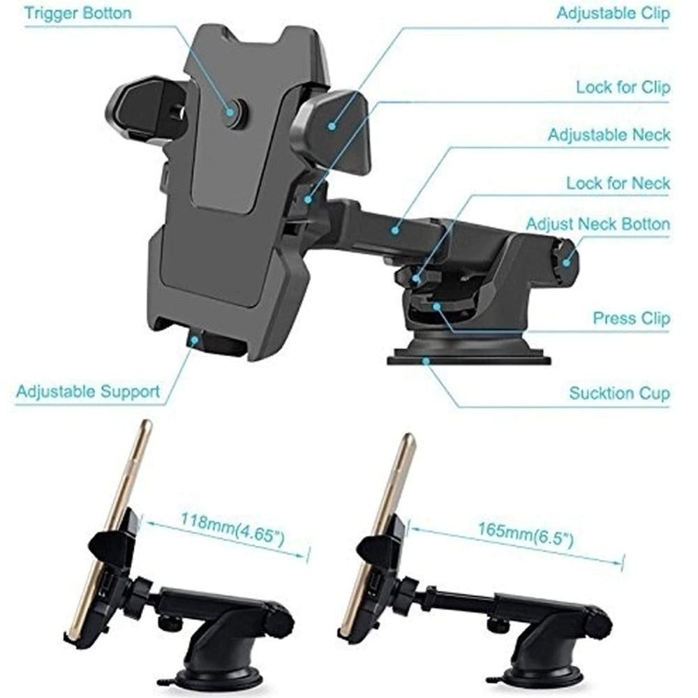 Strong Suction Phone Mount – Secure &amp; Reliable! 📱🚗