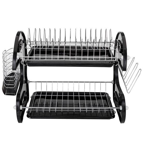 Multi Functional Black Plastic Edge Bowl Rack - My Store